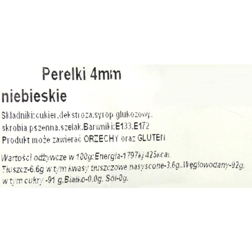 Posypka cukrowa dekoracja na tort urodziny perełki niebieski 1kg